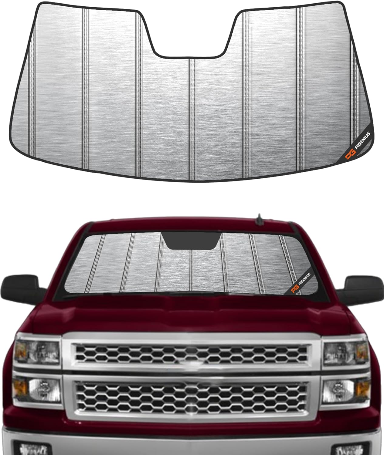 Custom Fit Windshield Sun Shade for Chevy Silverado 2014-2019