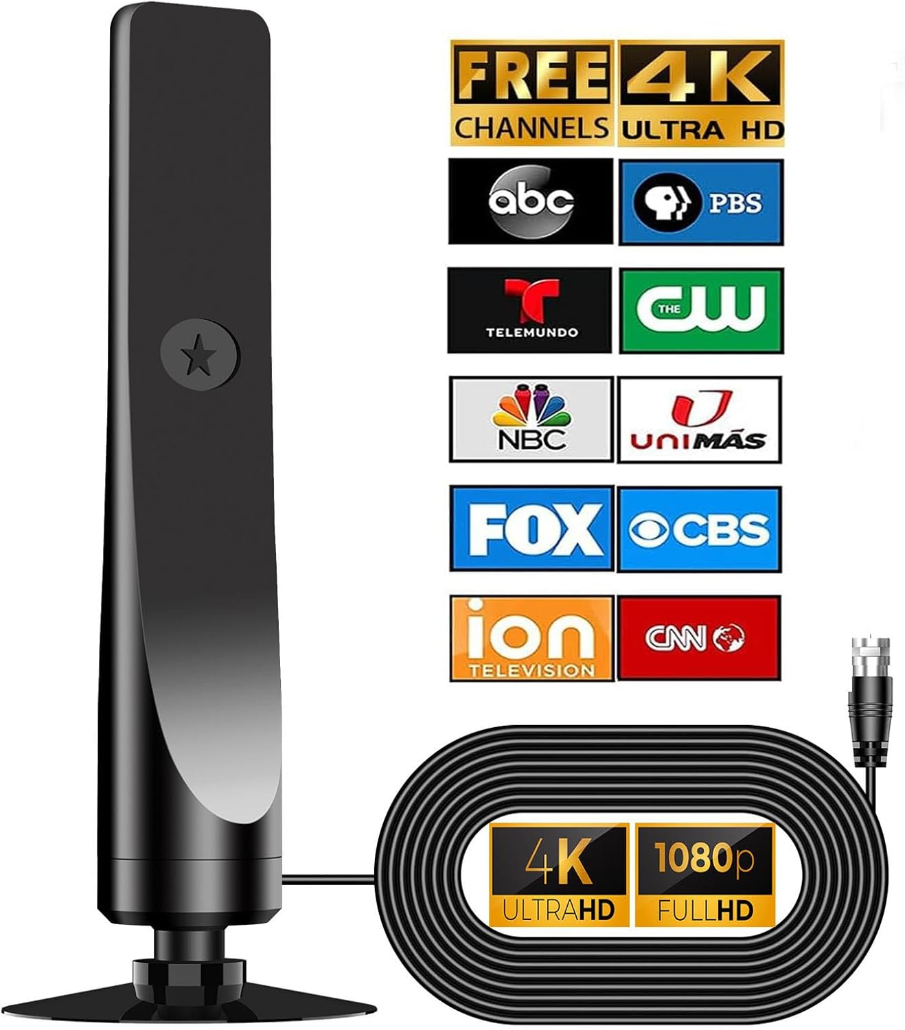 High-Definition Indoor TV Antenna - 380 Mile Range!