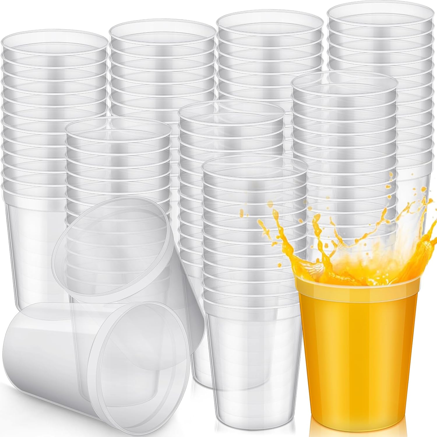 Reusable 16oz Stadium Cups for Parties and Events - 100 Pack
