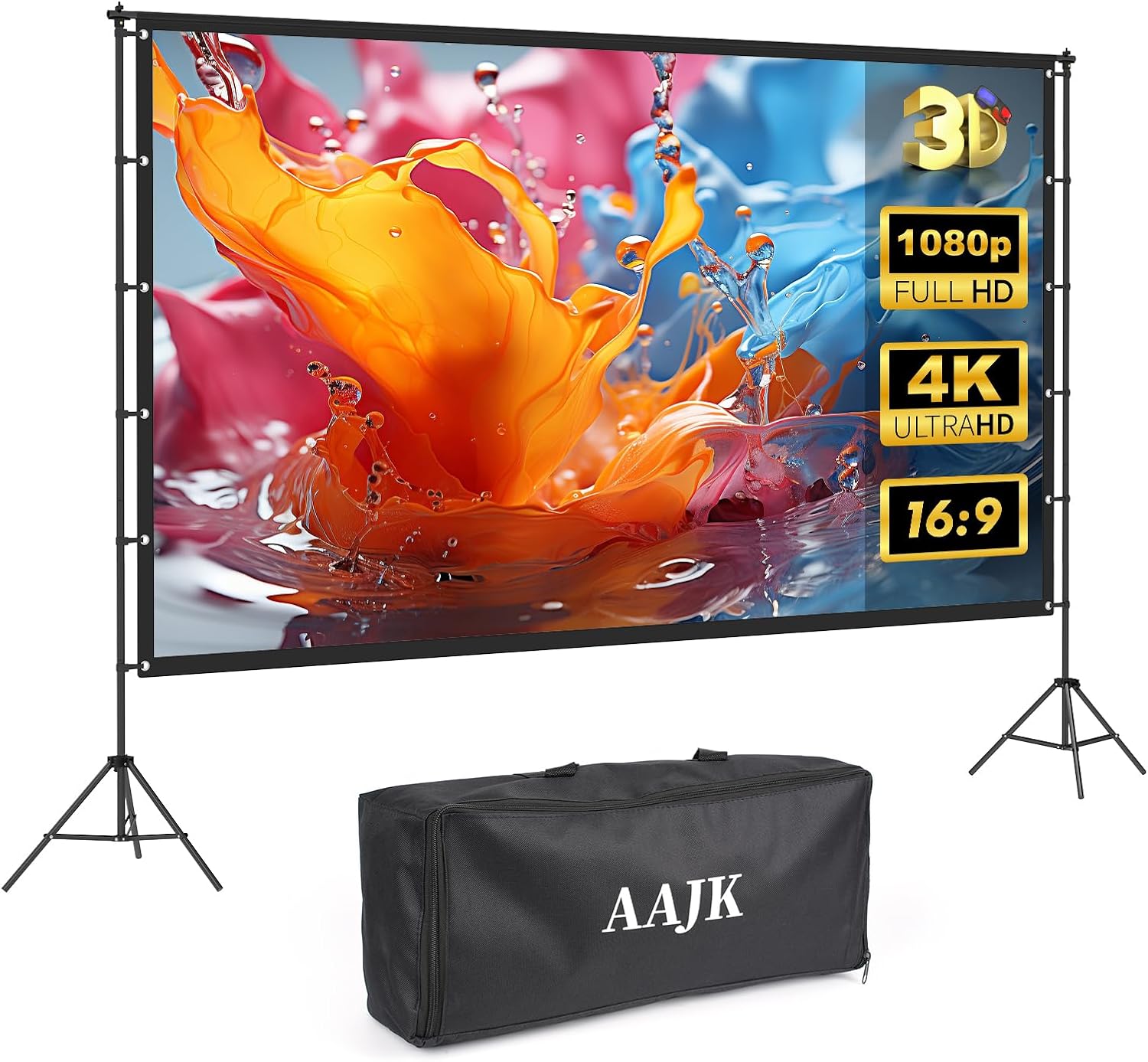 120-inch Portable Projector Screen for Outdoor Movie Nights
