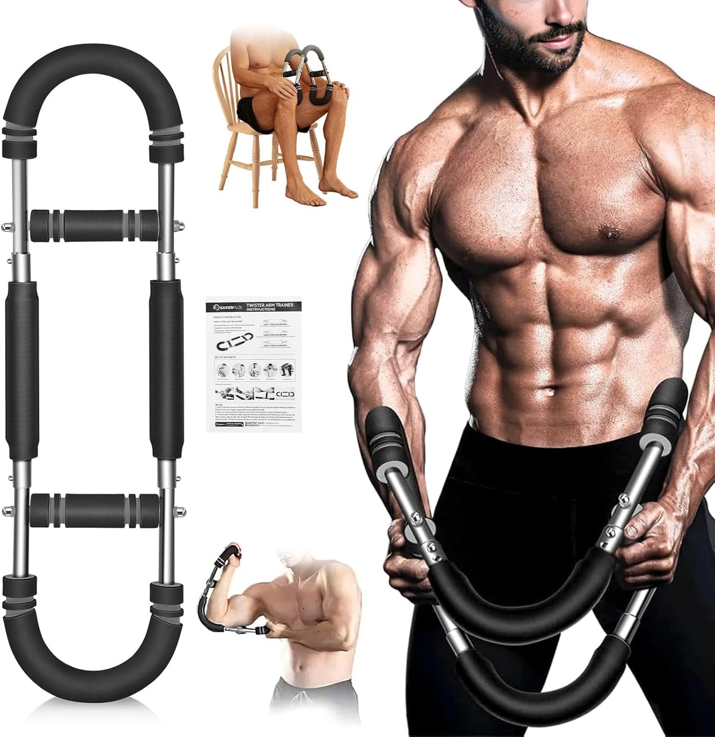 Twister Arm Trainer for Home Fitness - Adjustable Chest Expander