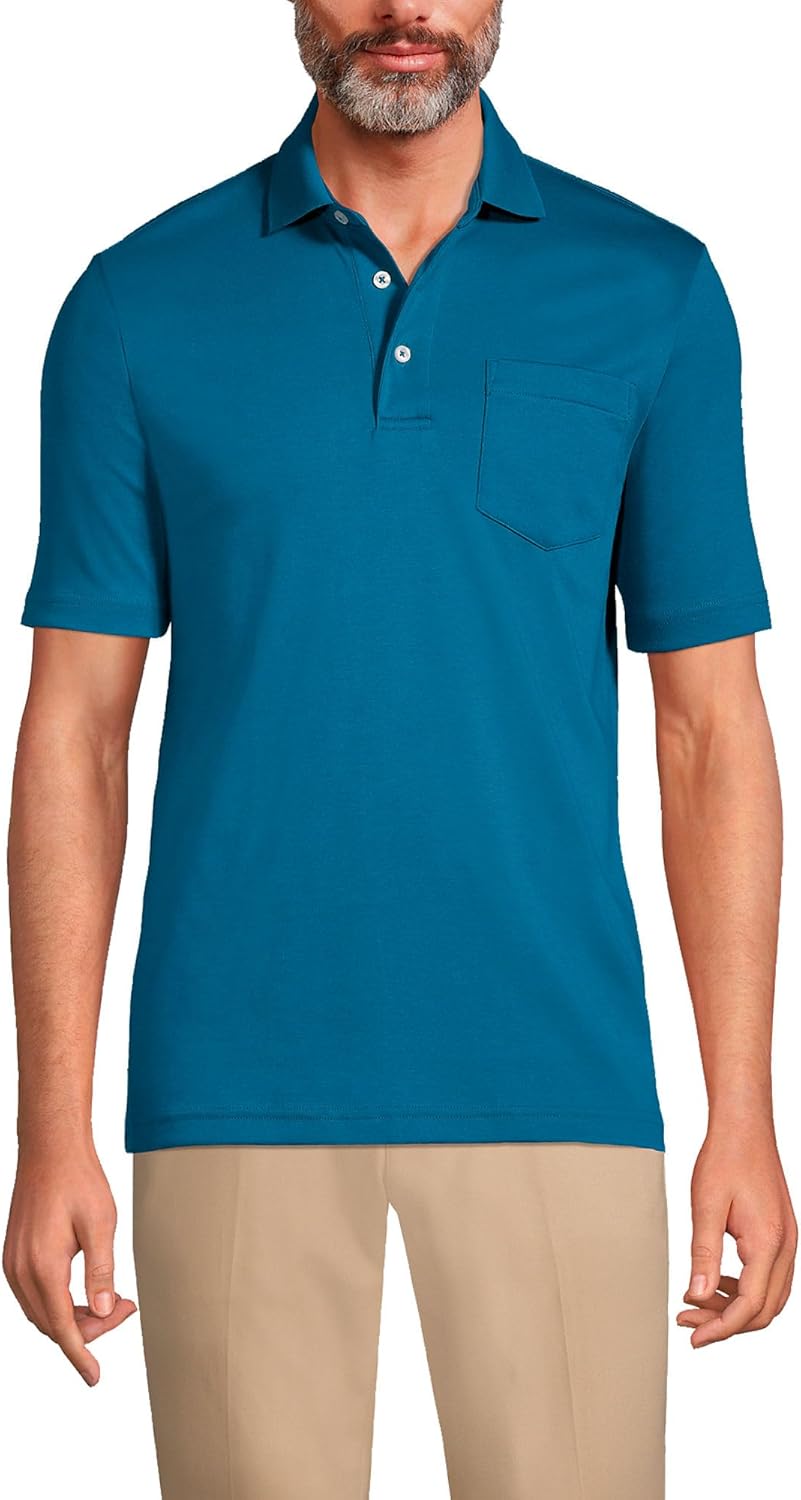 Men's Short Sleeve Supima Cotton Polo Shirt with Pocket