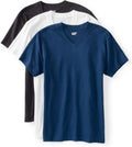 Lands' End Essentials Men's V-Neck T-Shirt 3 Pack - Premium Cotton not