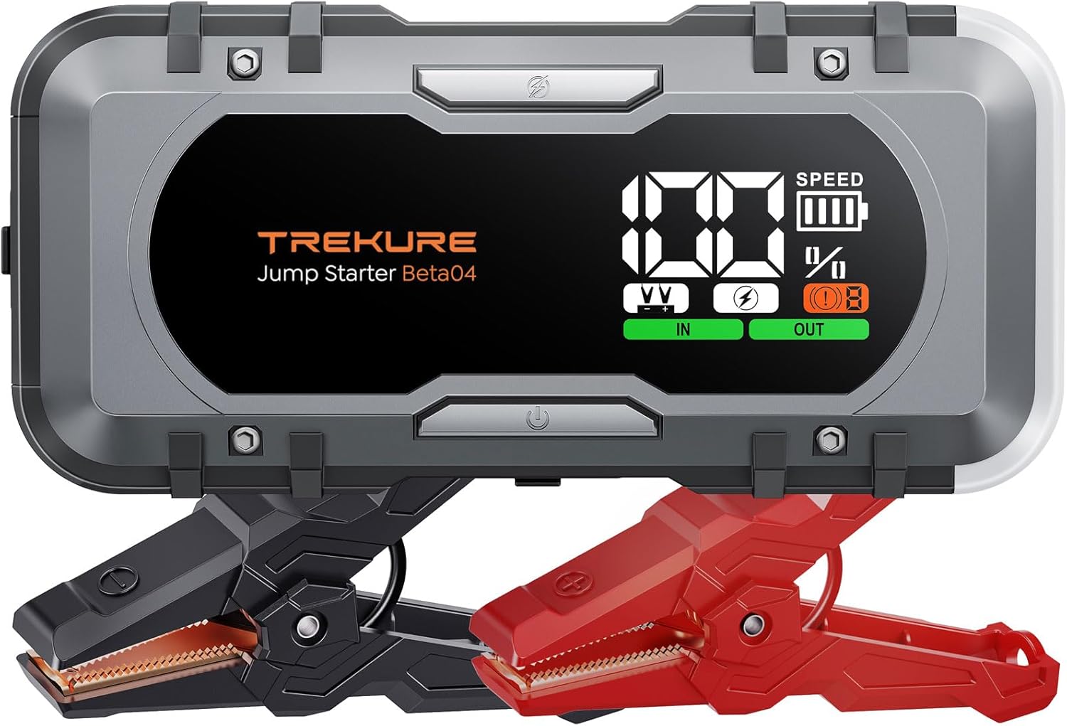 TREKURE 6000A Portable Jump Starter - 65W Fast Charging, All Gas/10L Diesel - Extended Cables