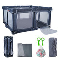 Foldable Baby Playpen 50in x 50in - Portable Play Yard for Travel