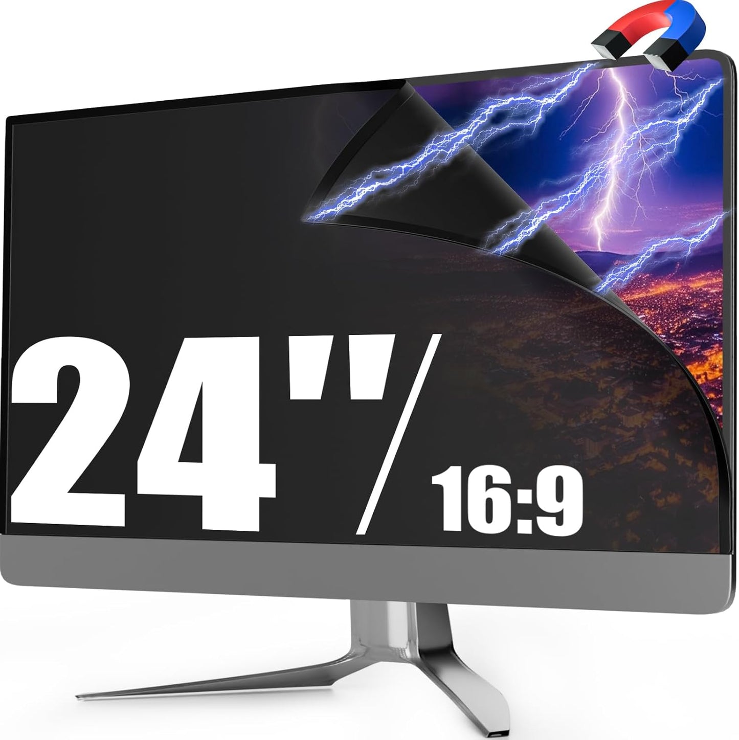 Magnetic 24 Inch Monitor Privacy Screen Filter for Frameless Displays