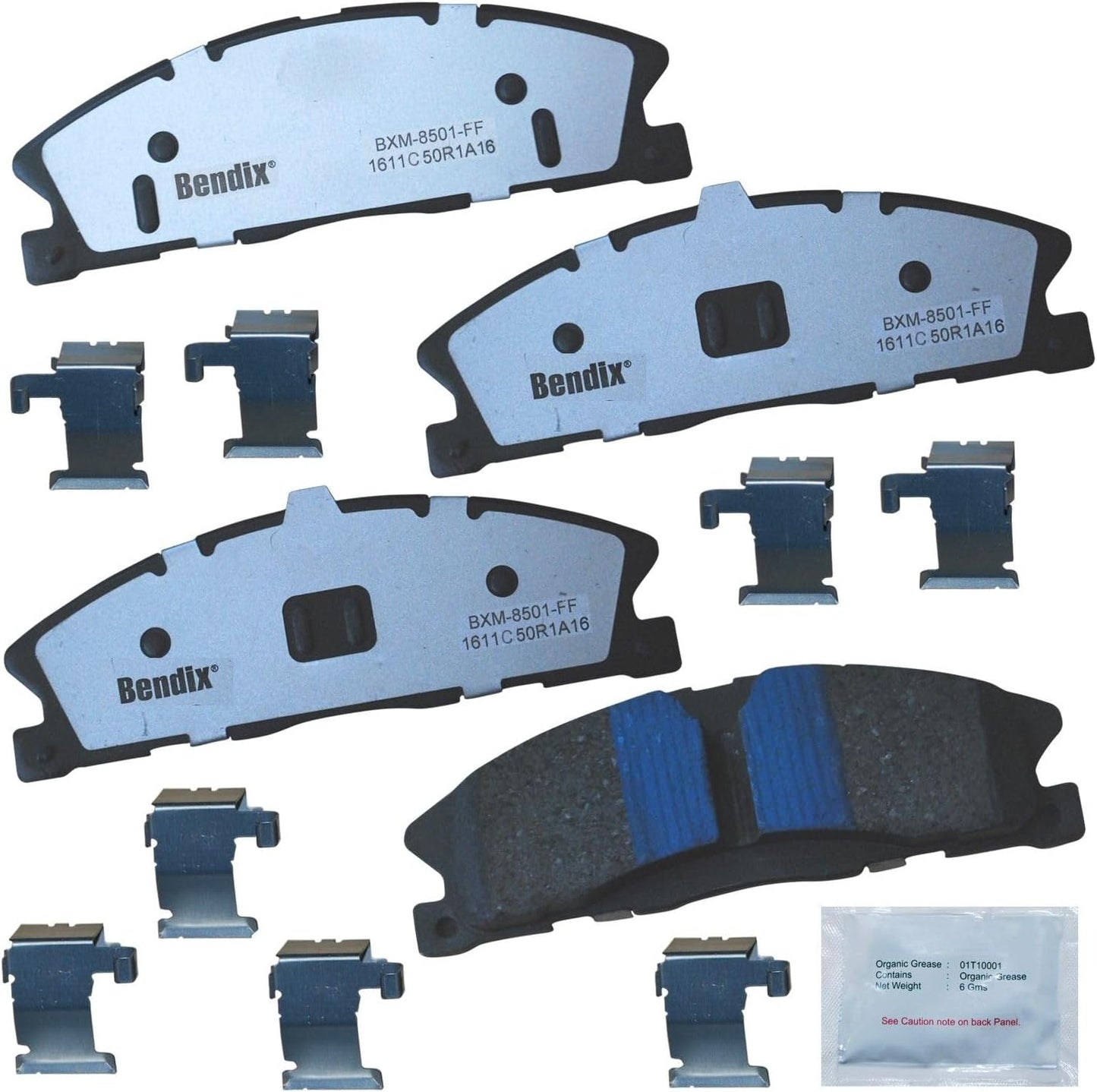 Bendix Fleet Metlok PBD1611C Semi-Metallic Brake Pads for Ford