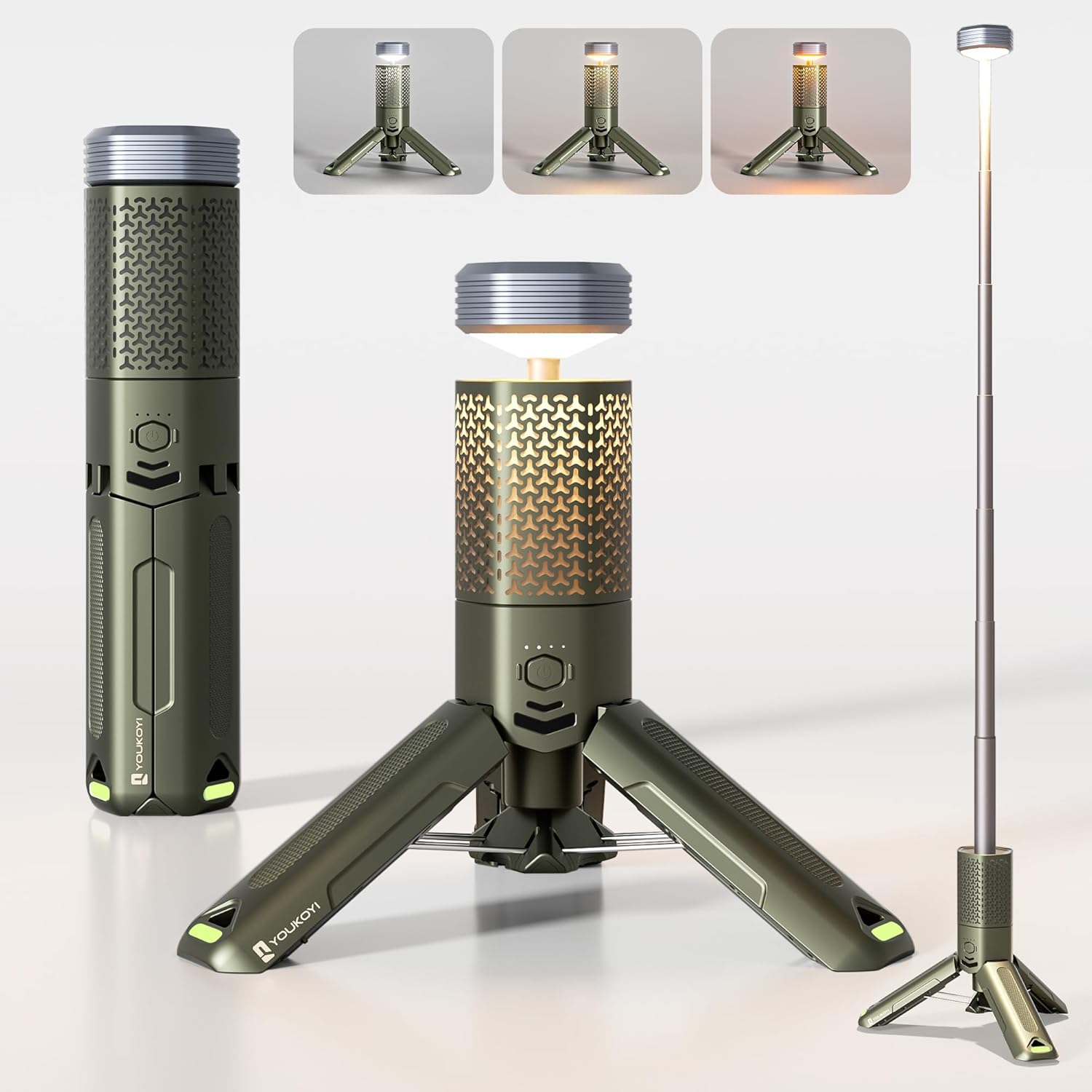 YOUKOYI Telescopic Camping Light - Magnetic Base, 10500mAh Battery