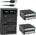 Kastar NP-F990 Battery 2-Pack and LTD2 USB Charger - High Capacity