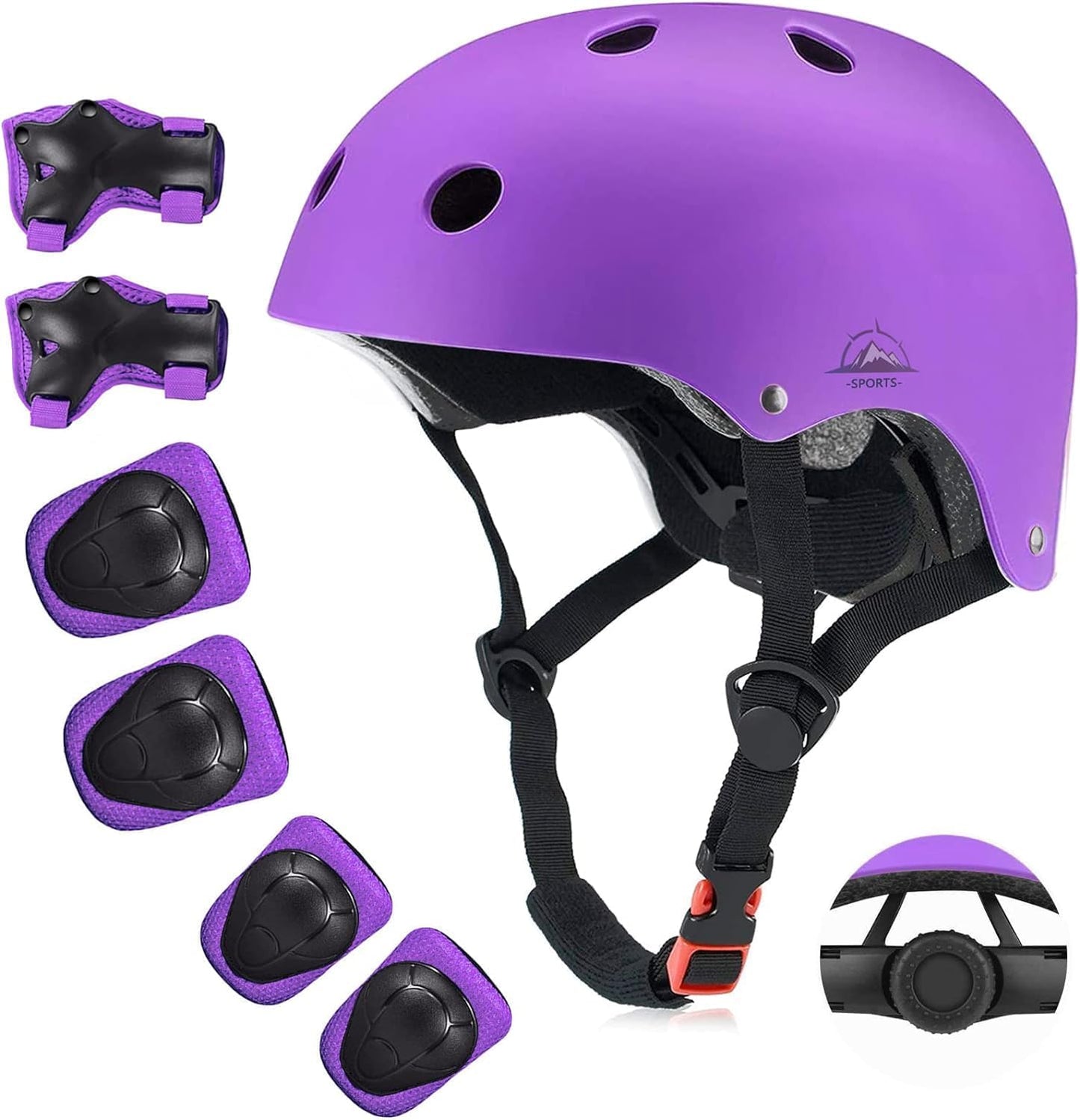 Kids Bike Helmet Set with Protective Gear for Ages 3-15