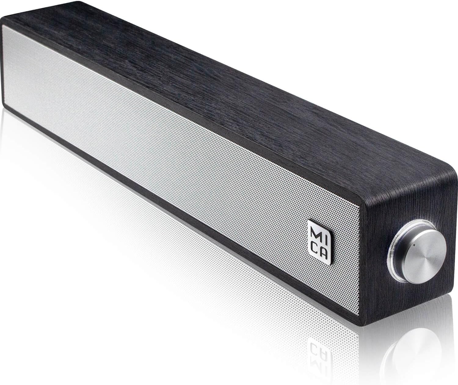 Wired Wooden Sound Bar | USB Powered | PC & AUX Input