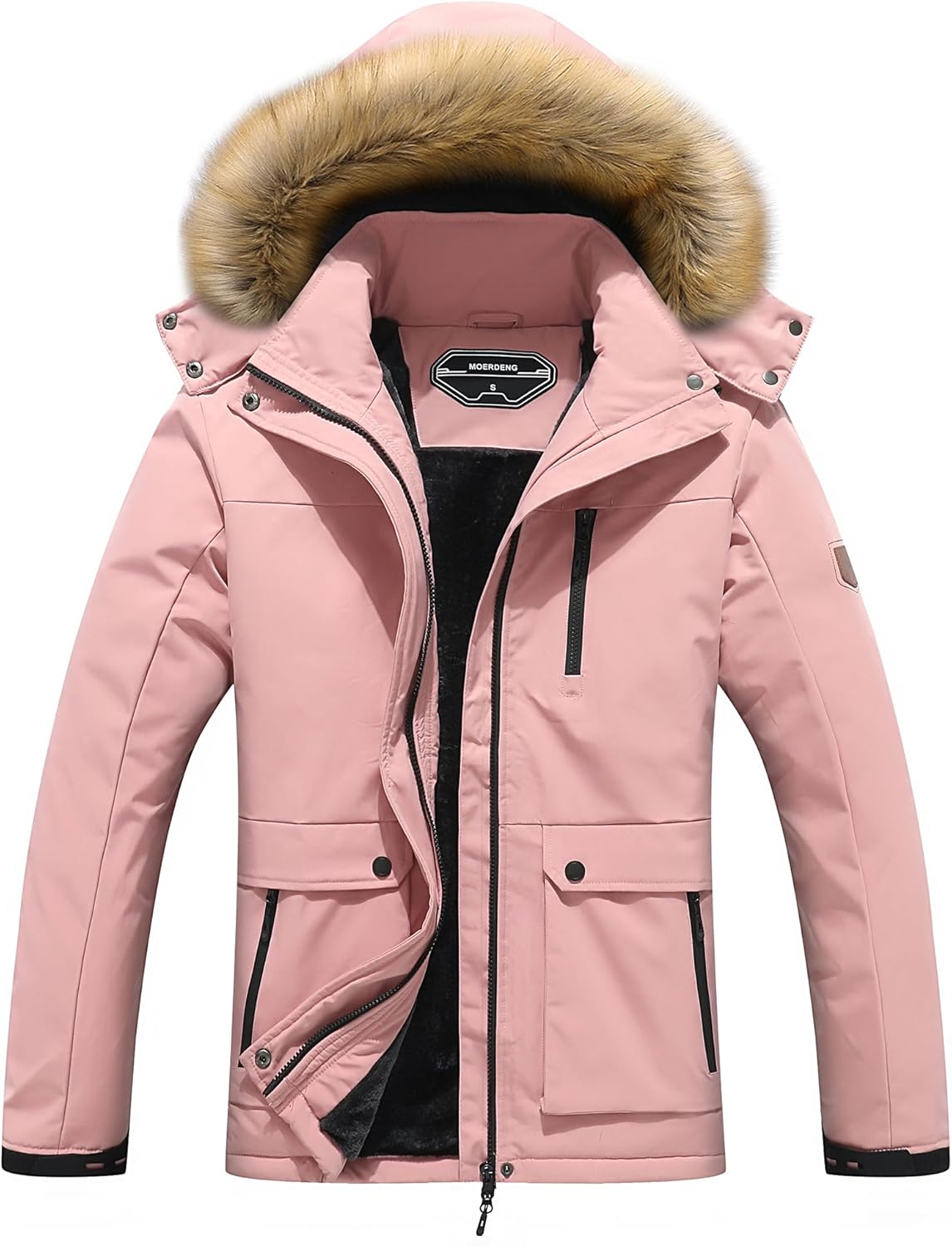 MOERDENG Women's Waterproof Ski Snow Jacket for Winter Activities