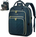 Laptop Backpack for Women Blue-Green - Water Resistant USB Charging