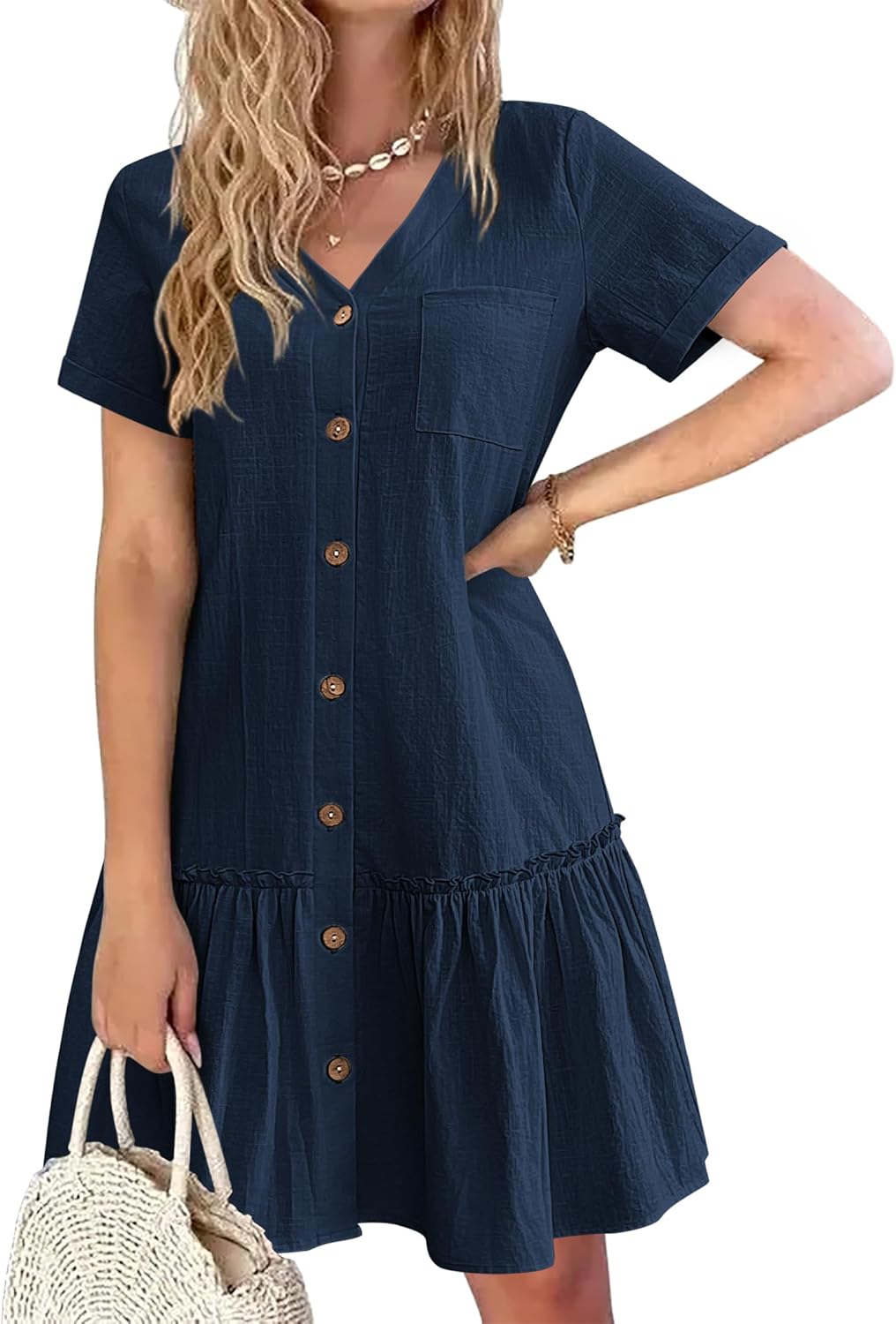 HOTOUCH Women Button Down Dress for Summer Casual Wear