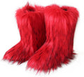 Furry Faux Fur Mid Calf Snow Boots for Women - Warm, Fluffy Comfort is
