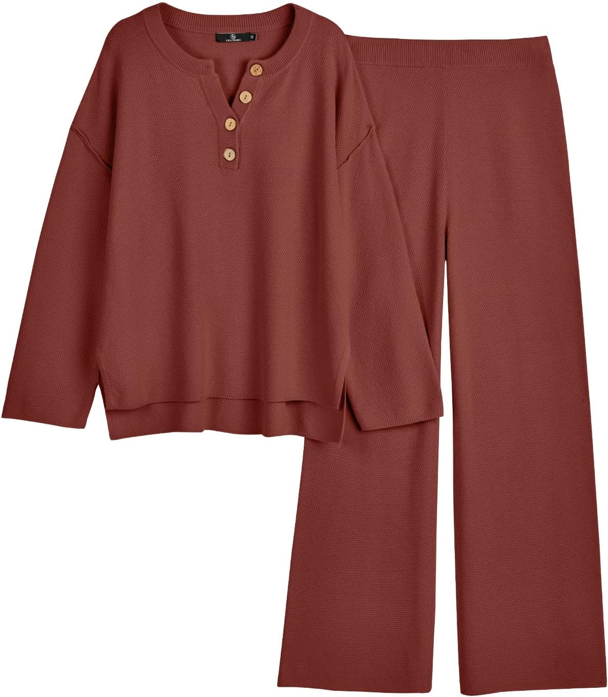 LILLUSORY Women's Cozy Knit Lounge Sets for Effortless Style