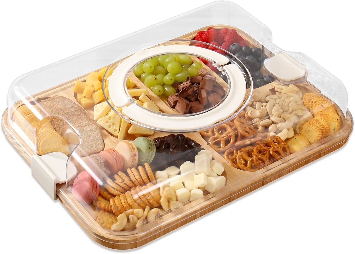 Charcuterie Board with Cover - Portable Cheese Board for Travel