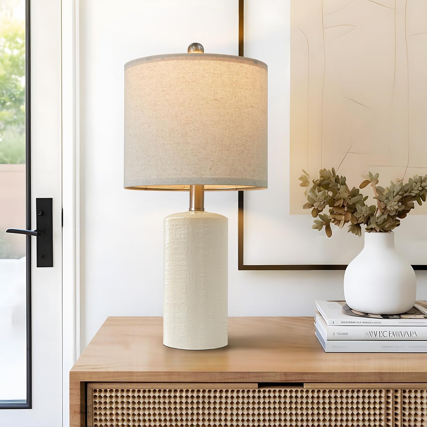 20.25in Small Single Table Lamp for Bedroom Modern Design