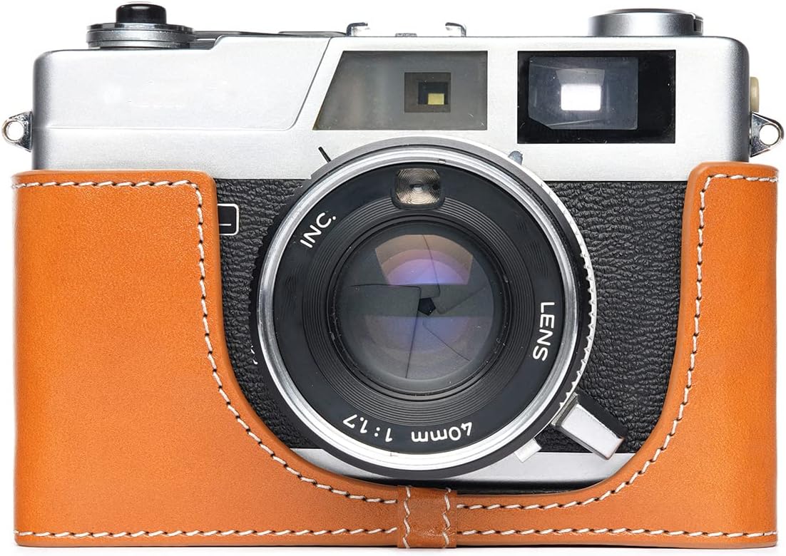 Handmade Genuine Leather Half Camera Case for Canon QL17 QL19