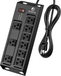Heavy Duty Metal Power Strip 20 AMP Surge Protector - Industrial Grade