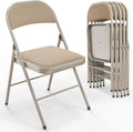 VINGLI Set of 6 Foldable Chairs, Padded Seats, 350 lbs Capacity