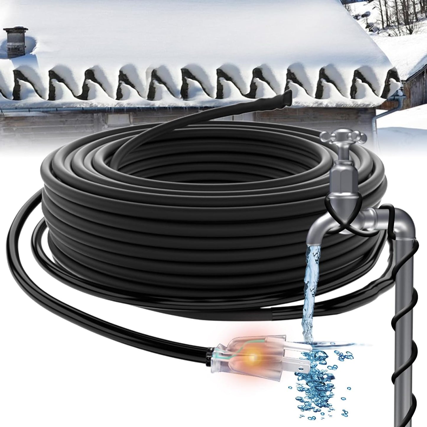 HEATIT JHSF1 Self Regulating Heating Cable for Roof Deicing