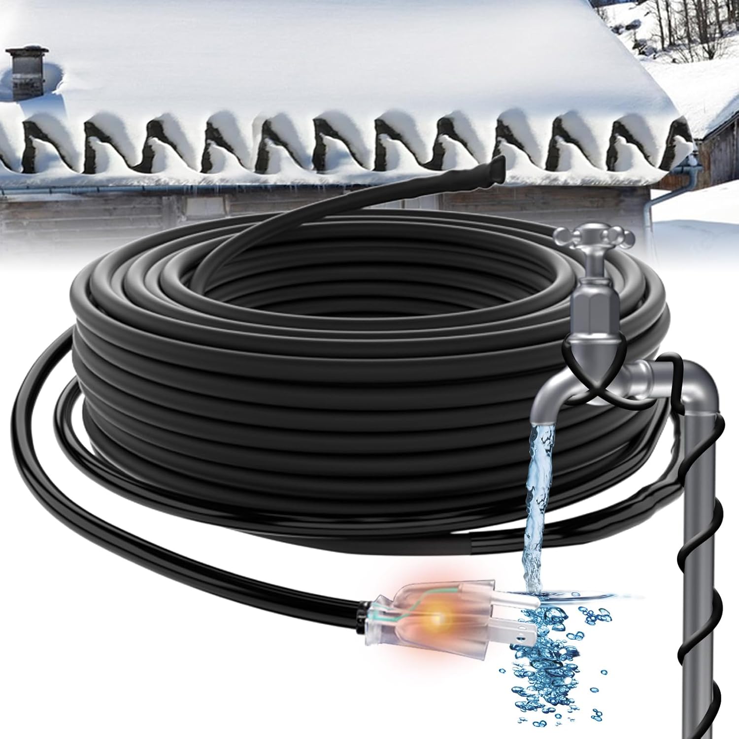 HEATIT JHSF1 Self Regulating Heating Cable for Roof Deicing