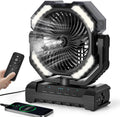 20000mAh Portable Misting Fan with LED Light - Long Battery Life