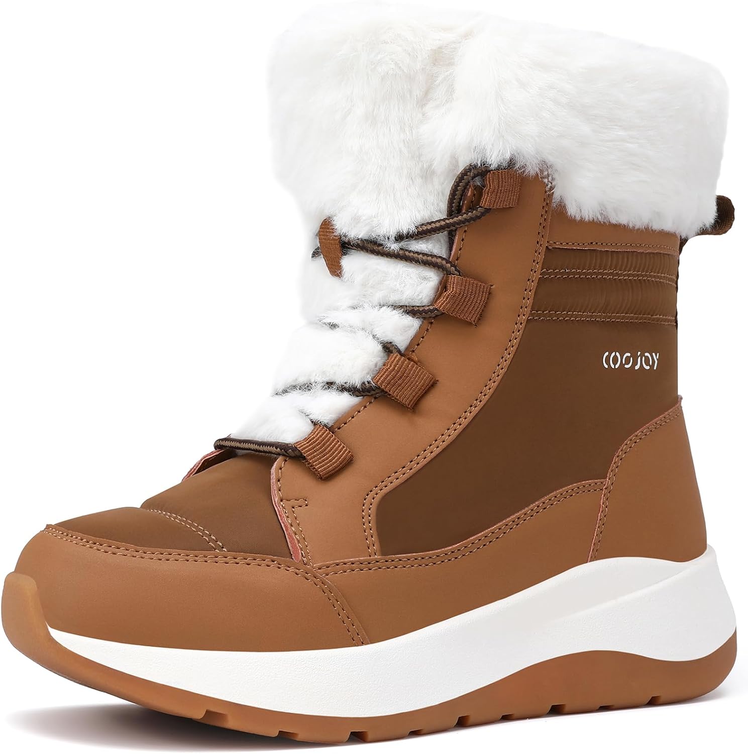 COOJOY Womens Waterproof Winter Snow Boots for Cozy Comfort
