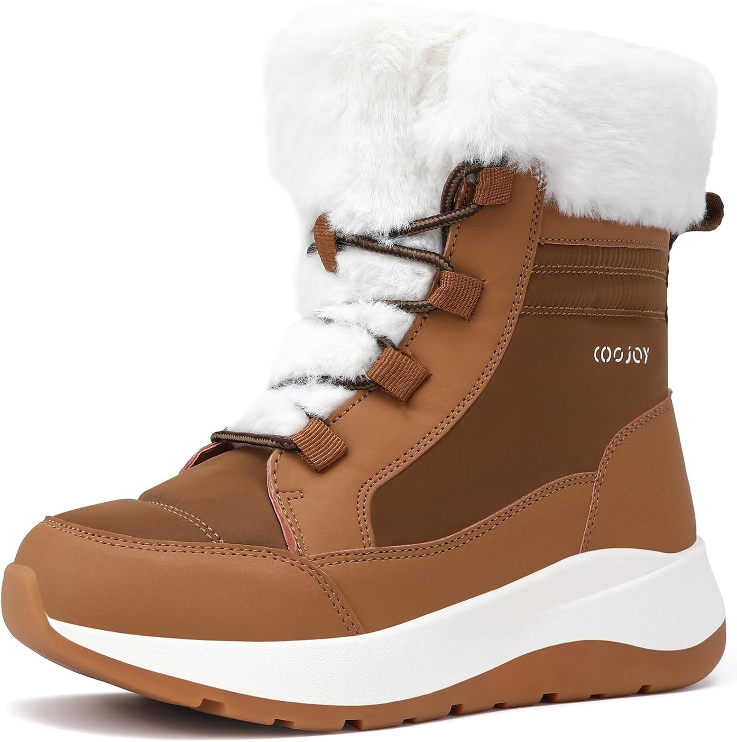 COOJOY Womens Waterproof Winter Snow Boots for Cozy Comfort