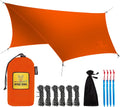 Orange Hammock Rain Fly Camping Tarp - Ultralight Waterproof Shelter