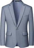 MAGE MALE Men's One Button Suit Jacket - Slim Lightweight Blazer Sport
