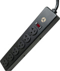 20 Amp Metal Power Strip with NEMA 5-20 P&R - Heavy Duty 6 Outlet