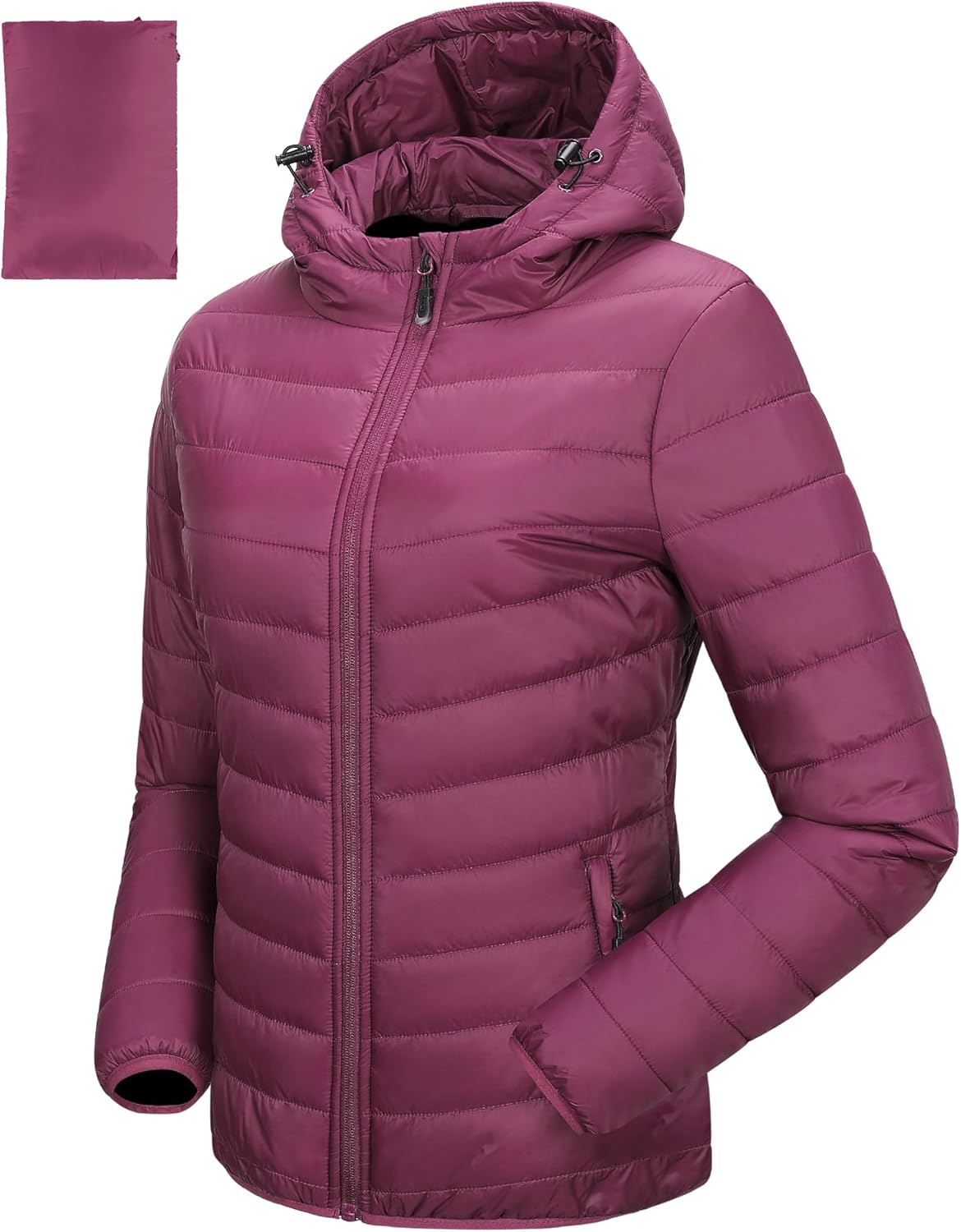 33,000ft Women's Packable Puffer Jacket for Winter Comfort