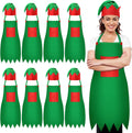 Christmas Elf Apron Kit 16 Pieces - Red and Green Party Costumes