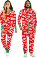 Christmas Onesies for Adults - Comfy Polyester Holiday Jumpsuit