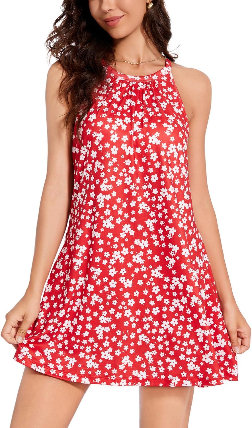 ANYFITTING Summer Dress with Built-in Bra for Casual Beach