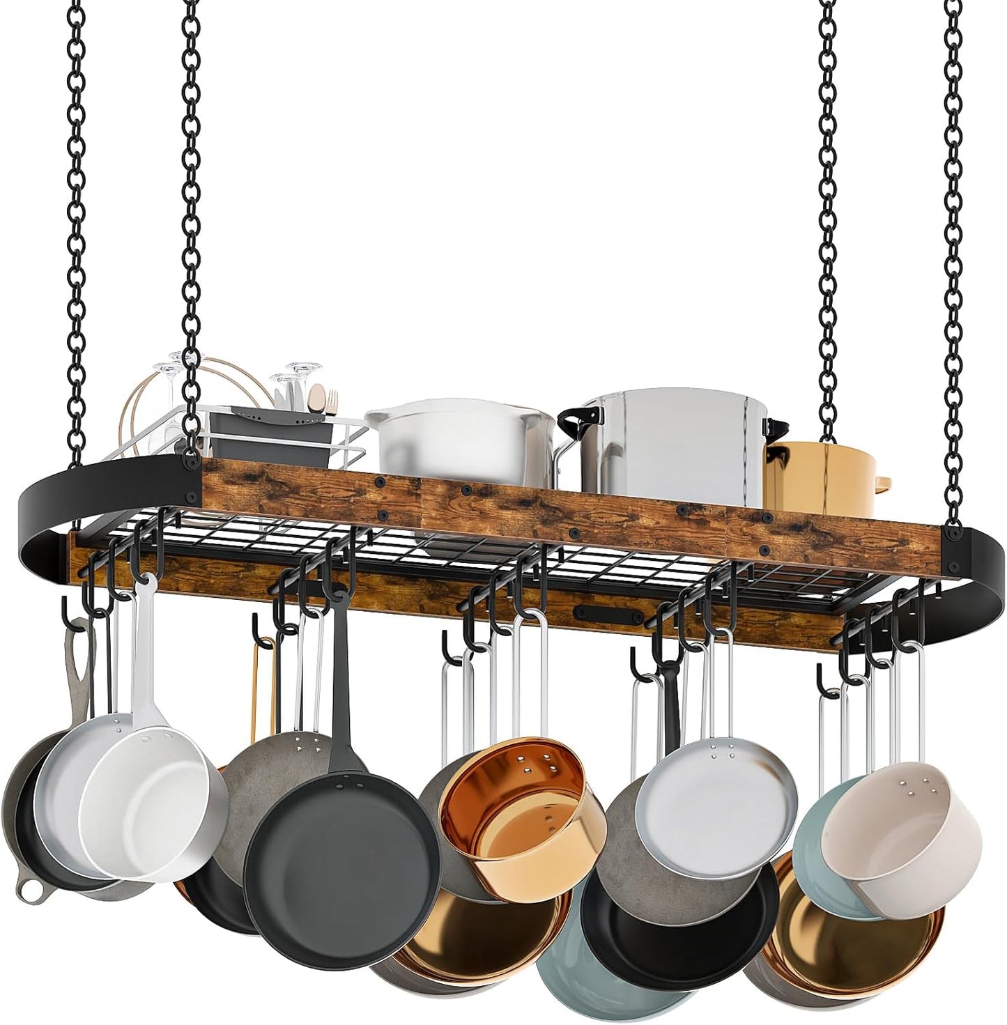 39.4in Hanging Pot Rack by CHOEZON for Kitchen Storage