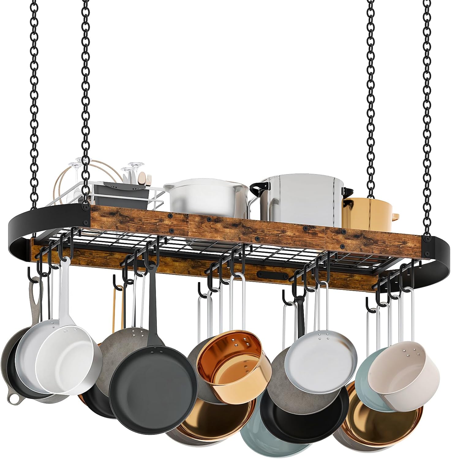 39.4in Hanging Pot Rack by CHOEZON for Kitchen Storage