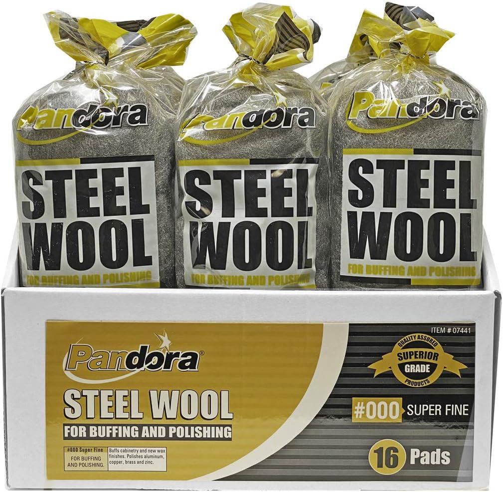 Pandora Steel Wool #000 - 240 Pads for Buffing and Cleaning