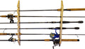 Solid Pine Fishing Rod Rack for Wall and Ceiling Storage - Horizontal