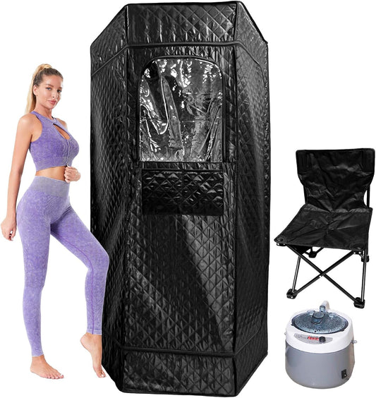 Portable Home Sauna for Relaxation 1500W, Remote Control, Chair, Indoor/Outdoor - YAZXGBO