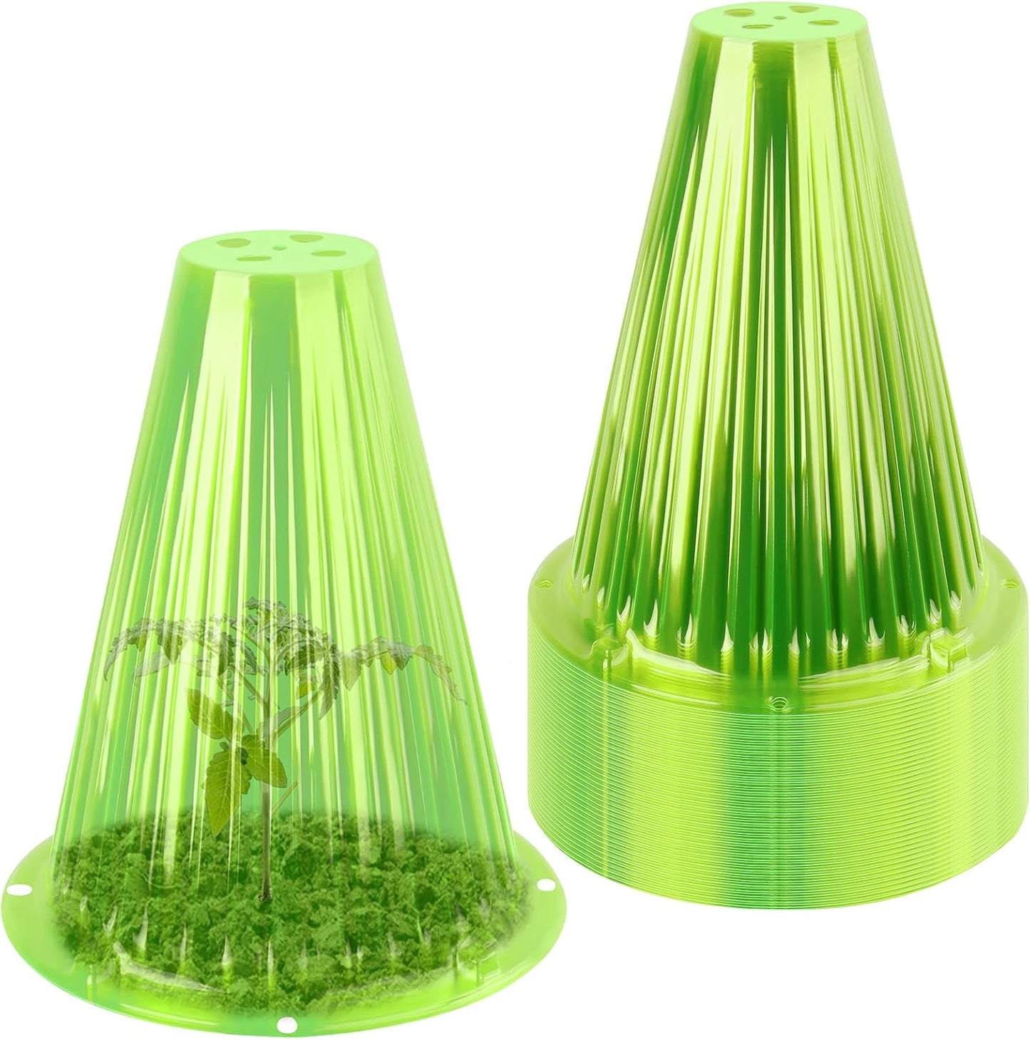 50 Pack Garden Cloches for Plants - Reusable Bell Covers