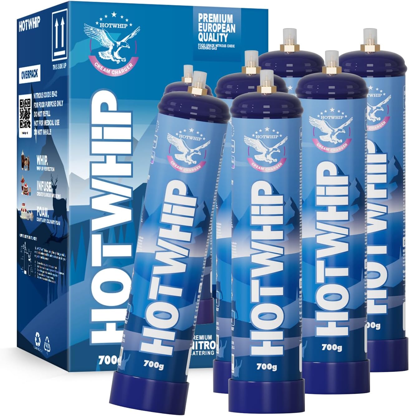 Howhip Whipped Cream Charger - 99.99% Purity