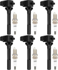 ECCPP UF245 Ignition Coils with 6 Iridium Spark Plugs - Engine