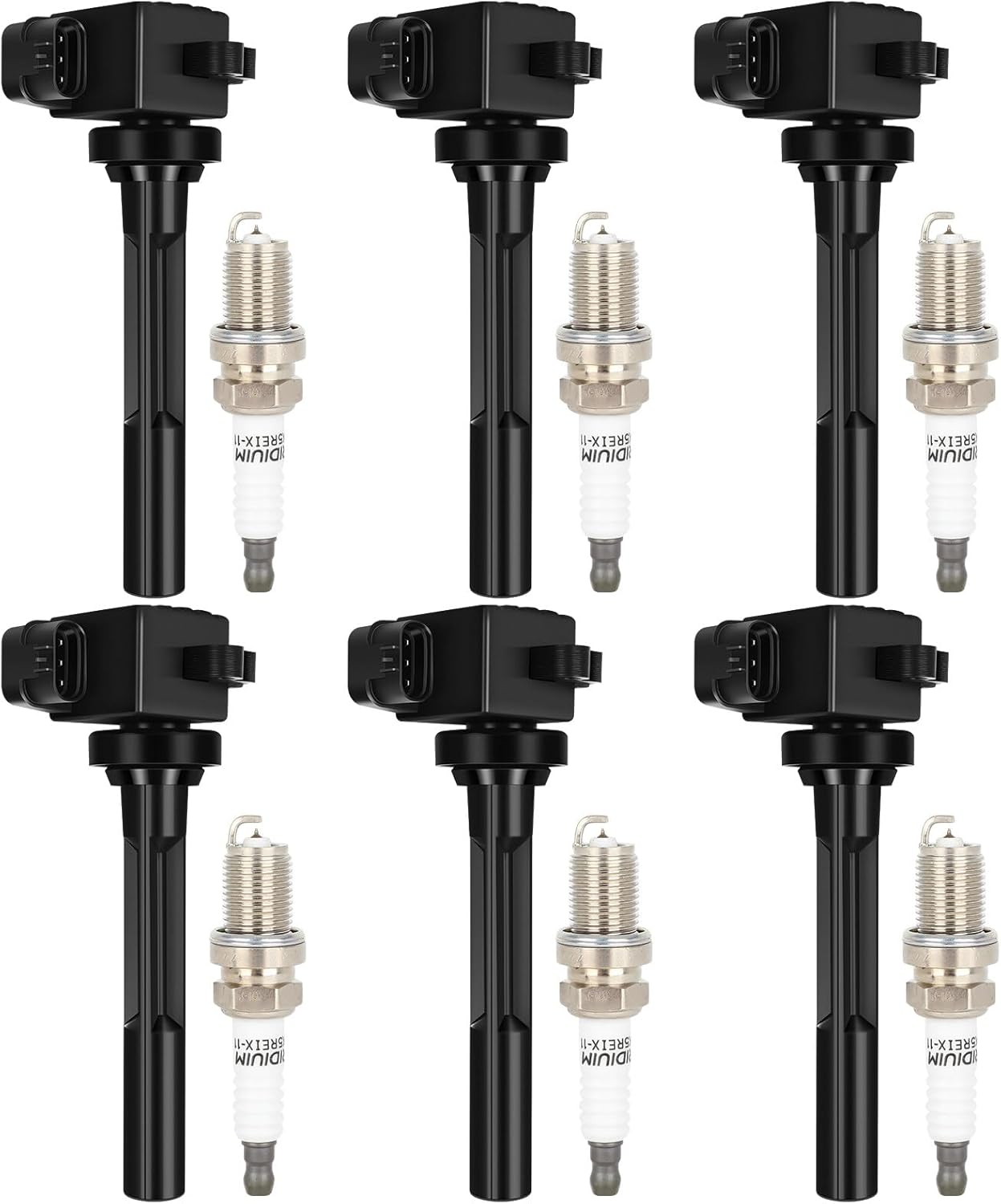 ECCPP UF245 Ignition Coils and Iridium Spark Plugs Set