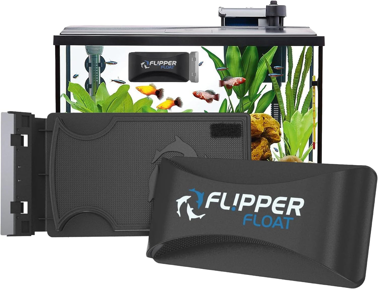 Flipper Cleaner Float - 2-in-1 Magnetic Aquarium Glass Cleaner