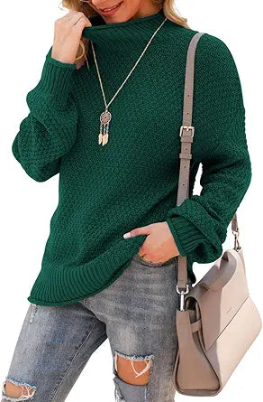 Jouica Women's Turtleneck Oversized Sweater for Cozy Style