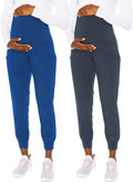 Med Couture Maternity Jogger Scrub Pants - High Rise 2-Pack