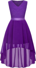 Viriber Girls Floral Lace Dress for Easter and Parties